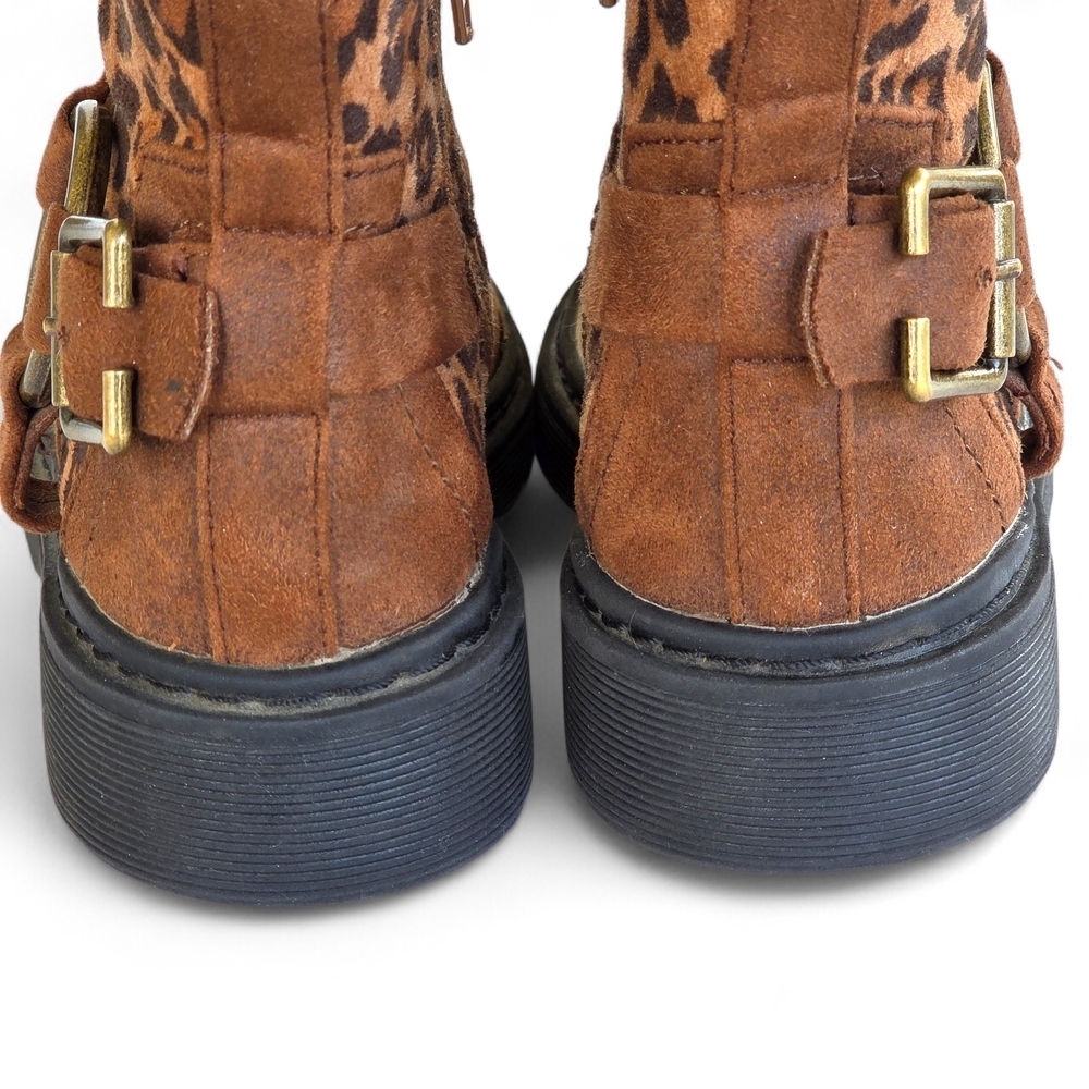 Volatile 'Lottie' Brown Leopard Print Toddler Girls Ankle Boots Size 10 EUC - Picture 7 of 16
